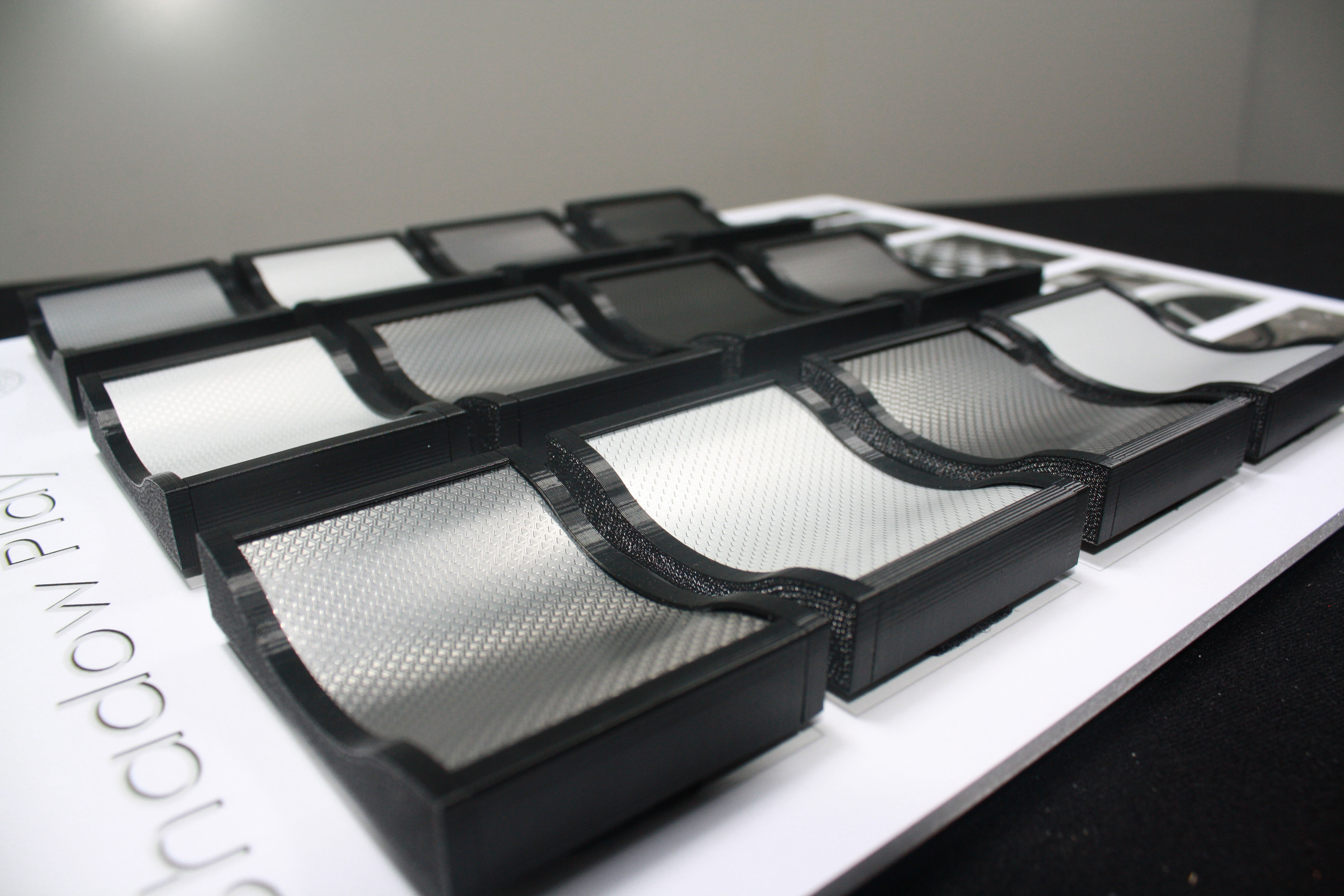 3D printed sample displays